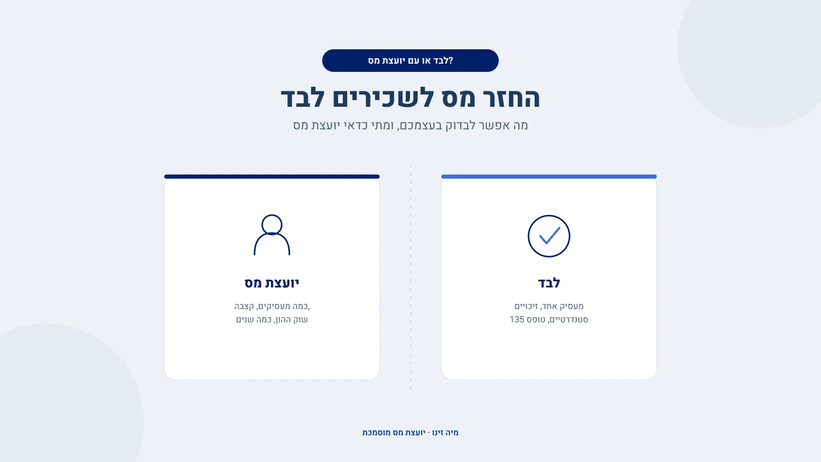 החזר מס לשכירים לבד - מה אפשר לעשות בעצמכם ומתי כדאי יועץ